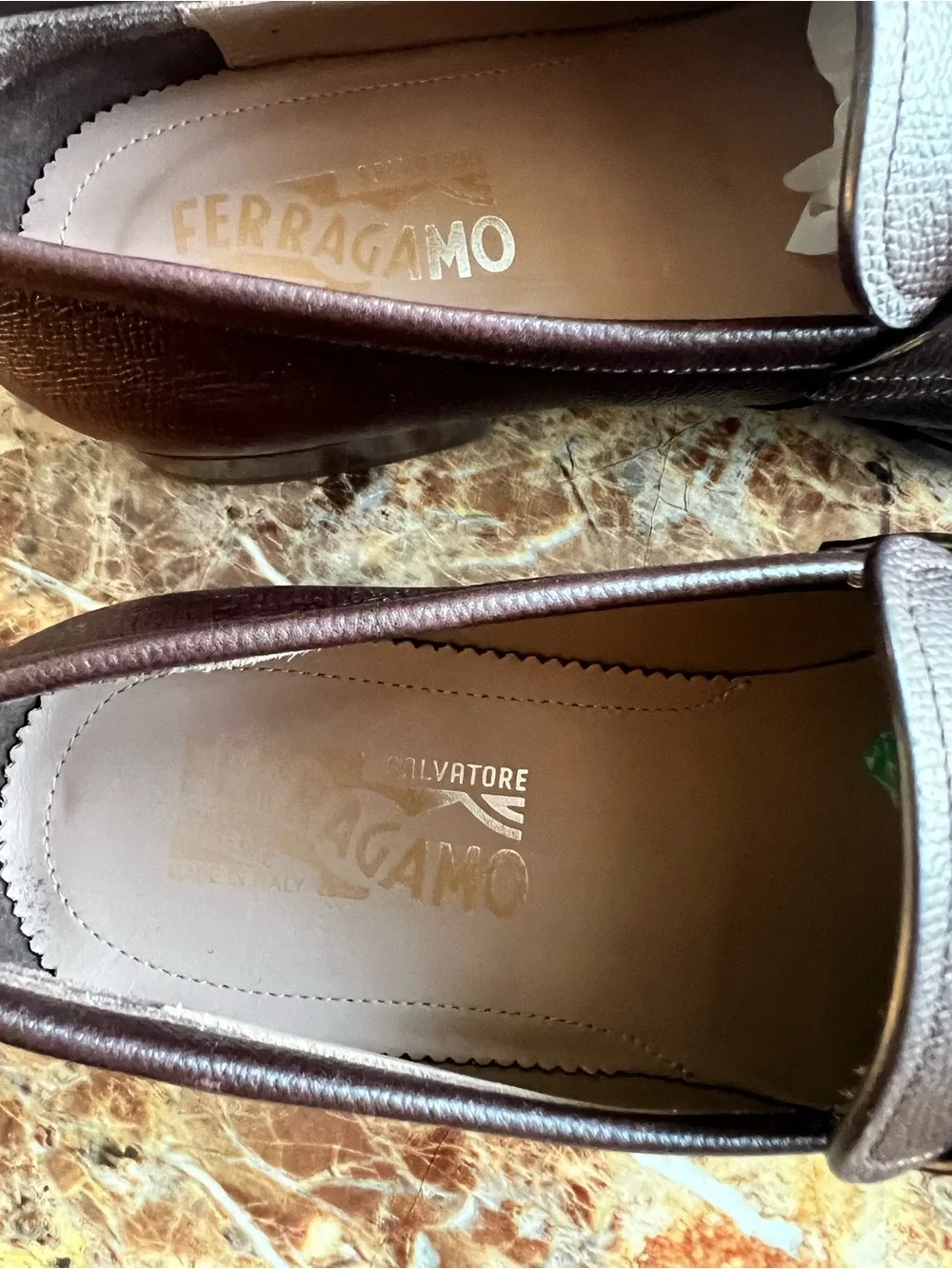 Salvatore Ferragamo Men's Dark Brown Leather Bit Loafers